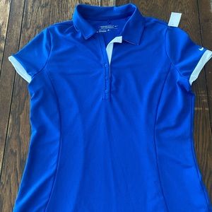 Womens Nike Golf Tour Performance Short Sleeve Polo Blue Size Large